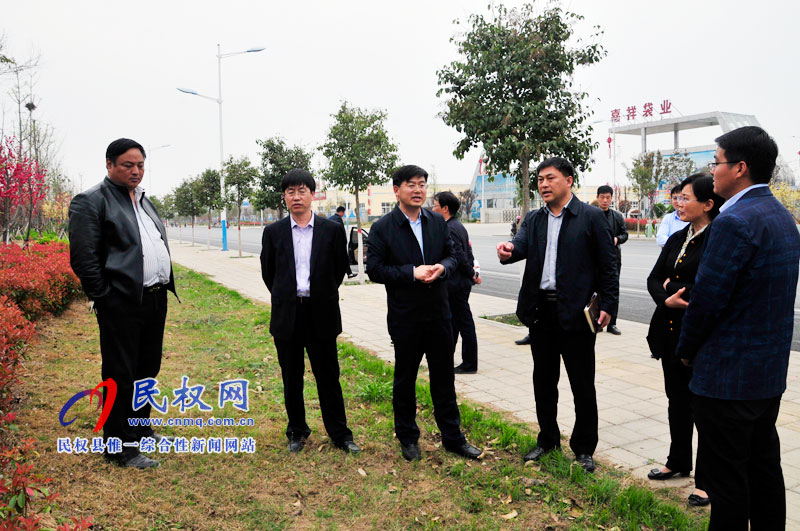 縣委副書記、縣長(zhǎng)張團(tuán)結(jié)查看我縣城區(qū)綠化工作開展情況