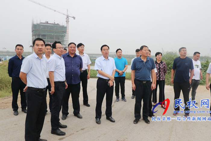 市人大常委會副主任、縣委書記姬脈常調(diào)研我縣城市水系建設工作