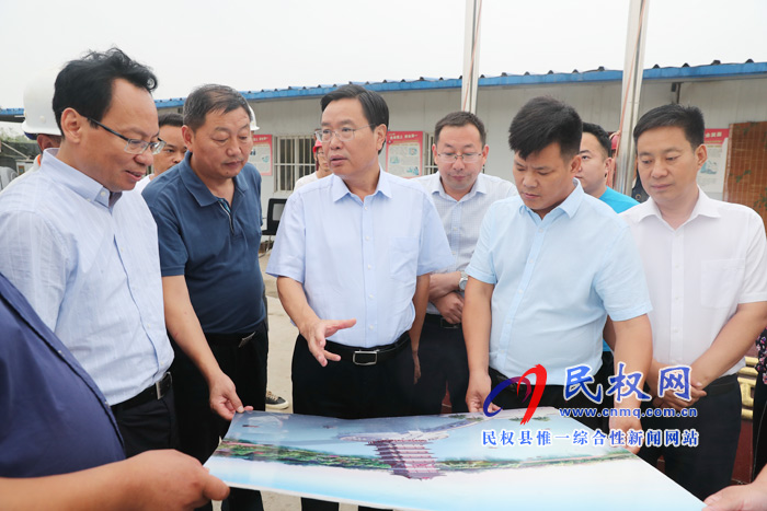 市人大常委會副主任、縣委書記姬脈常調(diào)研我縣城市水系建設工作