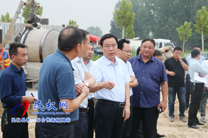 市人大常委會副主任、縣委書記姬脈常調(diào)研我縣城市水系建設工作