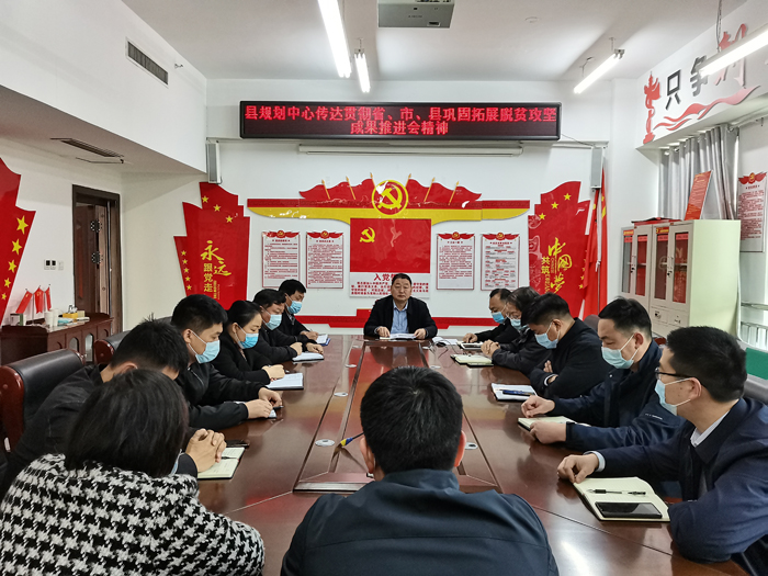 縣規(guī)劃中心傳達(dá)貫徹省、市、縣鞏固拓展脫貧攻堅(jiān)成果推進(jìn)會(huì)精神