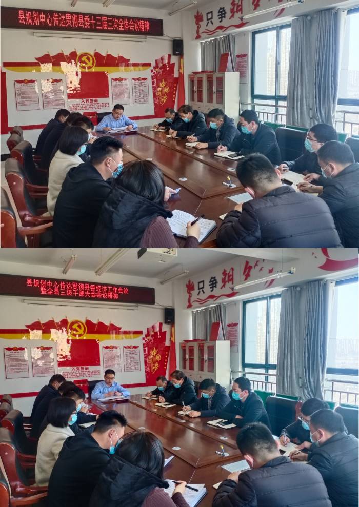 縣規(guī)劃中心傳達貫徹縣委十三屆三次全體會議、縣委經濟工作會議暨全縣三級干部大會會議精神
