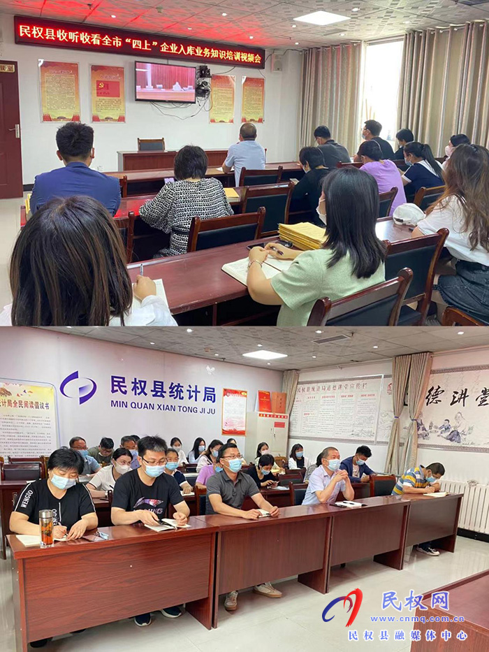 民權(quán)縣統(tǒng)計(jì)局收聽收看全市“四上”企業(yè)入庫業(yè)務(wù)知識培訓(xùn)視頻會