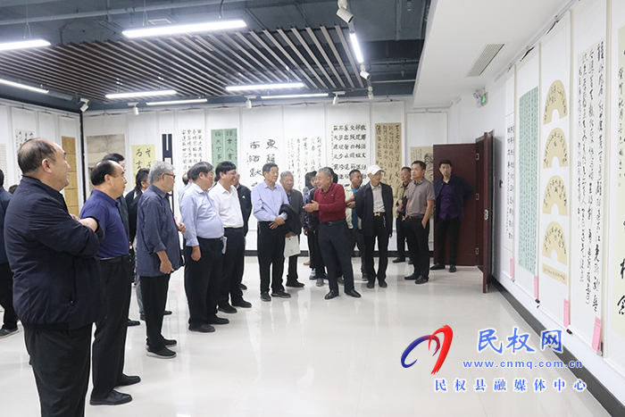 花開重陽·國泰民安——民權(quán)縣慶十一、歌重陽、學(xué)習(xí)貫徹習(xí)近平新時代中國特色社會主義思想主題教育書畫展開幕