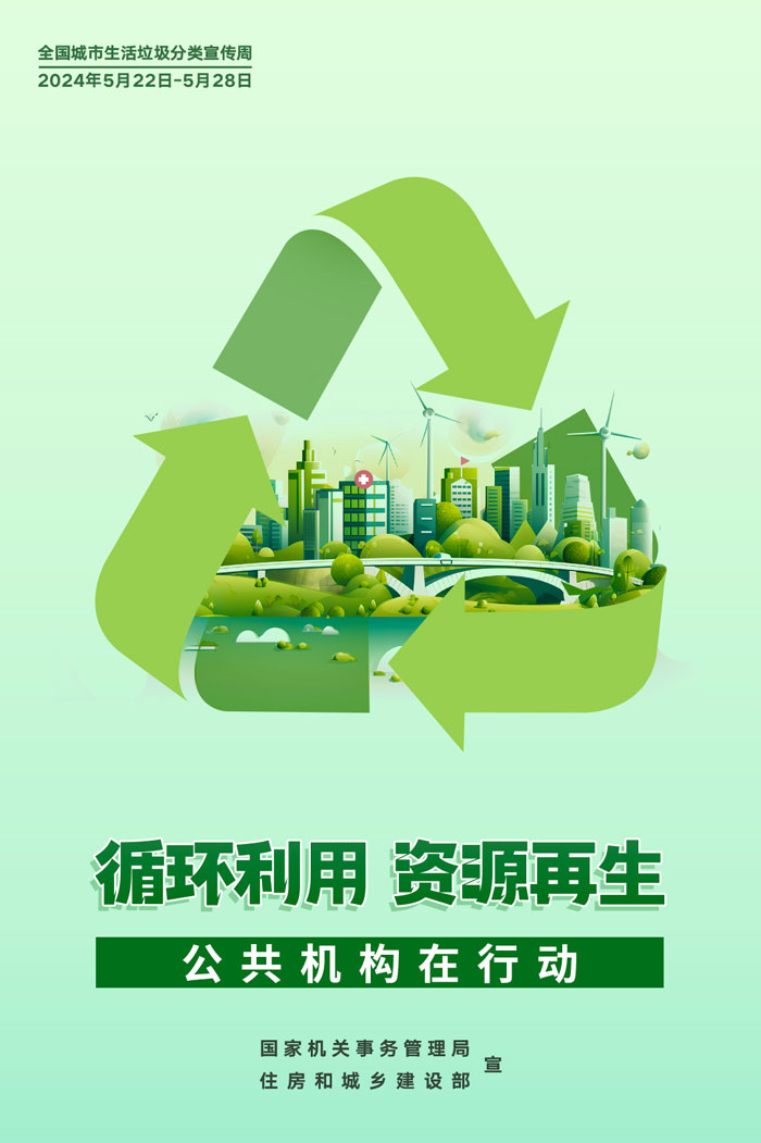 公共機(jī)構(gòu)生活垃圾分類主題宣傳海報來了，機(jī)關(guān)事務(wù)中心誠邀您的轉(zhuǎn)發(fā)！