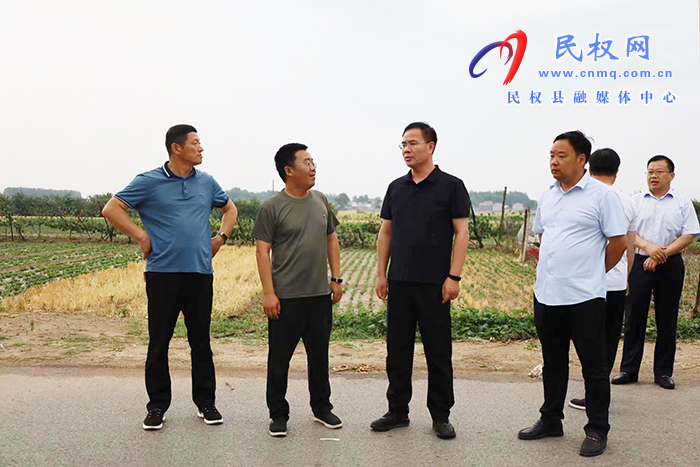 縣委副書記、縣長王景義查看雨后農(nóng)業(yè)設(shè)施受損情況