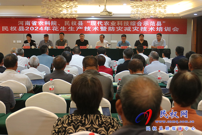 河南省農(nóng)科院、民權(quán)縣“現(xiàn)代農(nóng)業(yè)科技綜合示范縣”、民權(quán)縣2024年花生生產(chǎn)技術(shù)暨防災(zāi)減災(zāi)技術(shù)培訓(xùn)會舉行